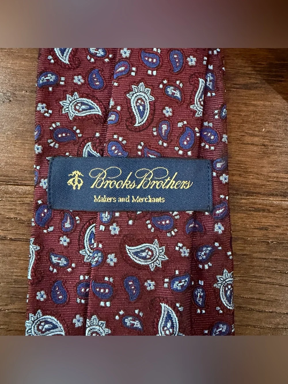 Lot 2 Brooks Brothers Makers 100% Silk Ties Made in USA Maroon Stripe & Paisley